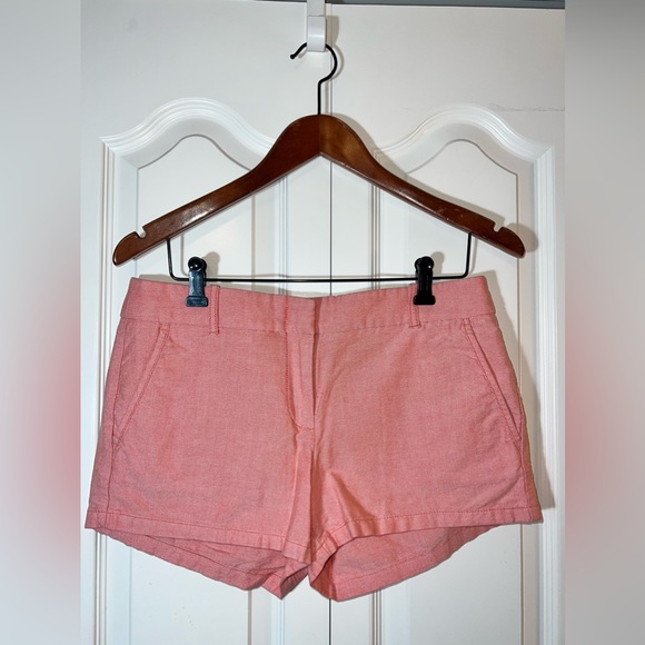 J. Crew Pants - J. Crew Jr. Shorts, 100% Cotton 3 inch. Size 6. Heather Coral Color. LIKE NEW!
